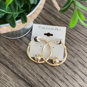 Tahari Gold Hooped Earrings